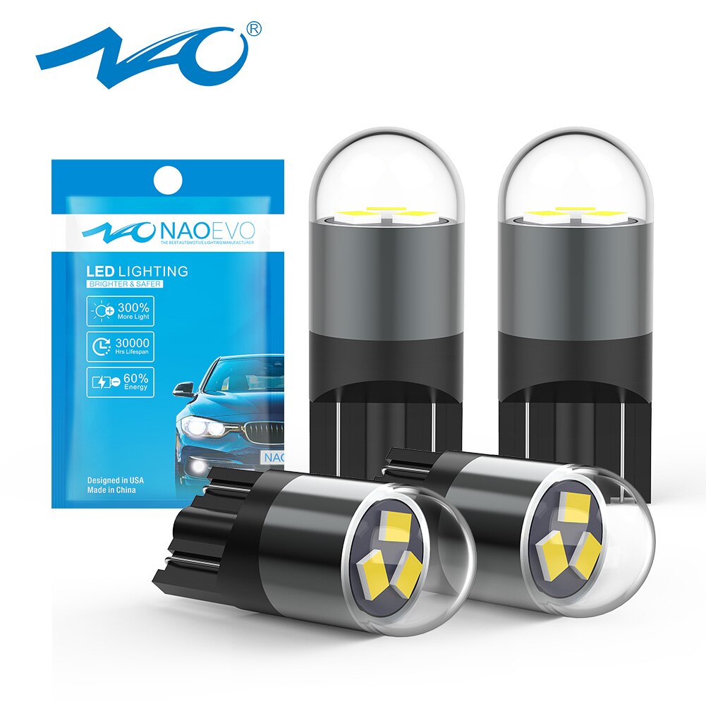 NAO T10 W5W LED  ڵ 12V 194 168 5W5 6500K ȭƮ 2016 Ĩ, ڵ ׸  ̵    Ŭ Ʈ
